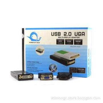 3in1 Extra Multiple Display USB to VGA converter , Linux us